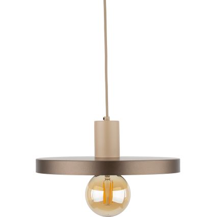 Lámpara colgante SILA 1xE27/15W/230V diá. 30 cm marrón/beige