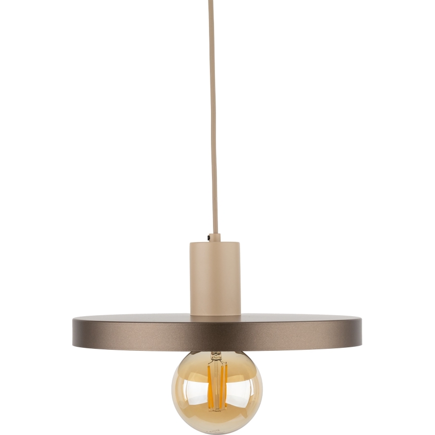 Lámpara colgante SILA 1xE27/15W/230V diá. 30 cm marrón/beige