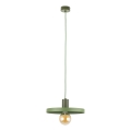 Lámpara colgante SILA 1xE27/15W/230V diá. 30 cm verde
