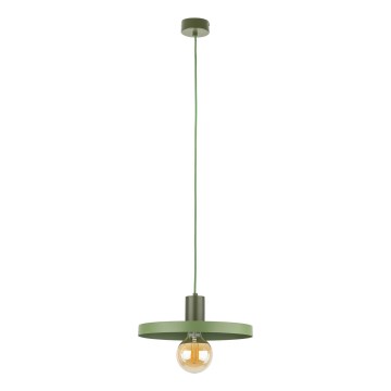Lámpara colgante SILA 1xE27/15W/230V diá. 30 cm verde