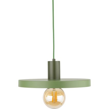 Lámpara colgante SILA 1xE27/15W/230V diá. 30 cm verde