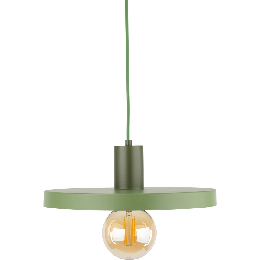 Lámpara colgante SILA 1xE27/15W/230V diá. 30 cm verde
