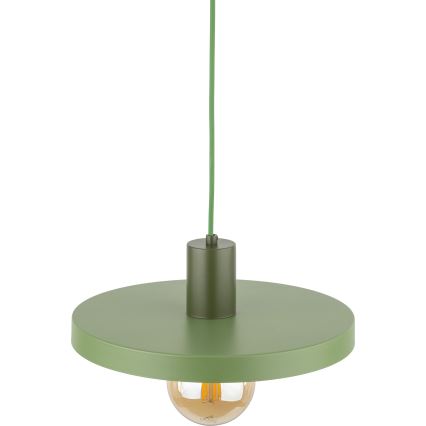 Lámpara colgante SILA 1xE27/15W/230V diá. 30 cm verde