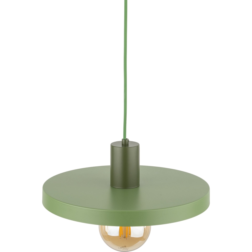 Lámpara colgante SILA 1xE27/15W/230V diá. 30 cm verde