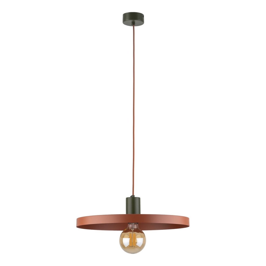 Lámpara colgante SILA 1xE27/15W/230V diá. 40 cm color ladrillo/verde