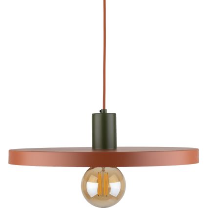 Lámpara colgante SILA 1xE27/15W/230V diá. 40 cm color ladrillo/verde