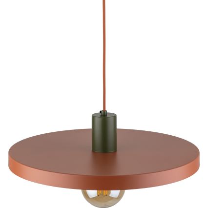 Lámpara colgante SILA 1xE27/15W/230V diá. 40 cm color ladrillo/verde
