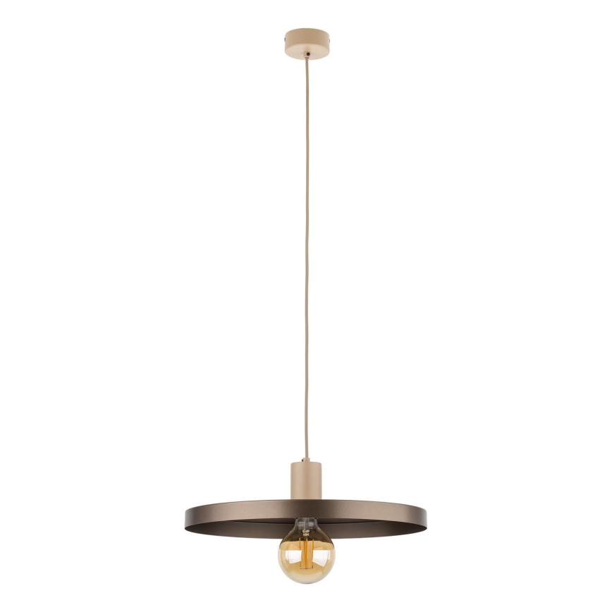 Lámpara colgante SILA 1xE27/15W/230V diá. 40 cm marrón/beige