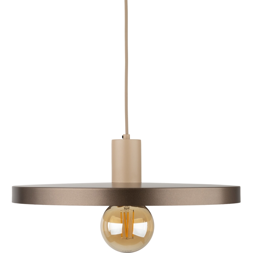Lámpara colgante SILA 1xE27/15W/230V diá. 40 cm marrón/beige