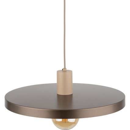 Lámpara colgante SILA 1xE27/15W/230V diá. 40 cm marrón/beige