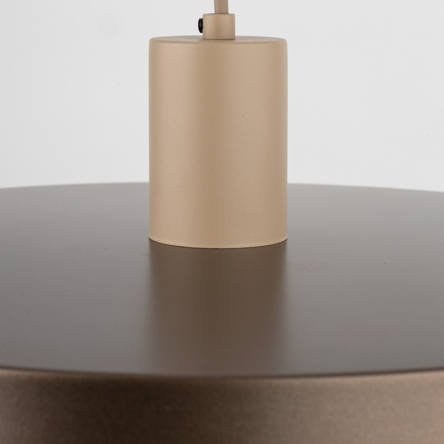 Lámpara colgante SILA 1xE27/15W/230V diá. 40 cm marrón/beige
