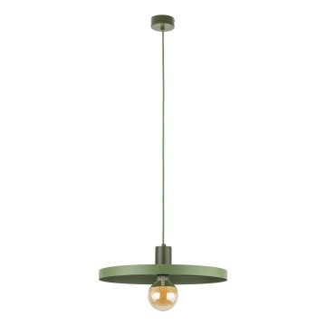 Lámpara colgante SILA 1xE27/15W/230V diá. 40 cm Verde