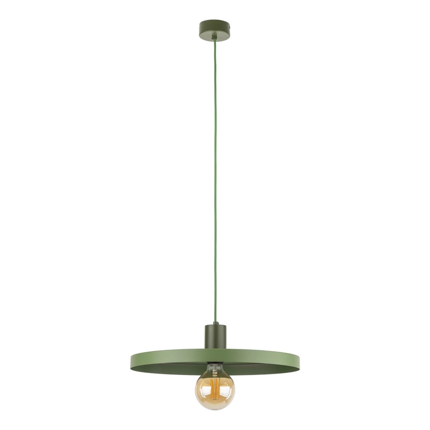 Lámpara colgante SILA 1xE27/15W/230V diá. 40 cm Verde