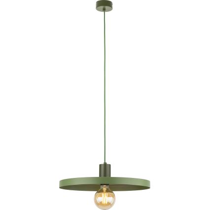 Lámpara colgante SILA 1xE27/15W/230V diá. 40 cm Verde