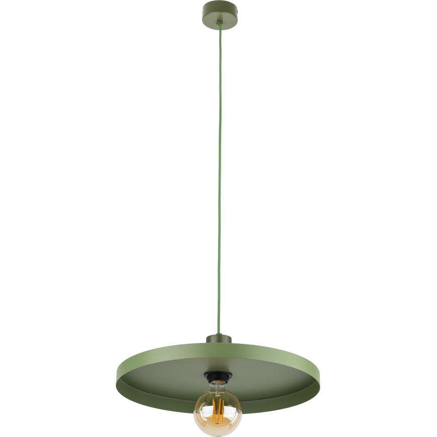 Lámpara colgante SILA 1xE27/15W/230V diá. 40 cm Verde