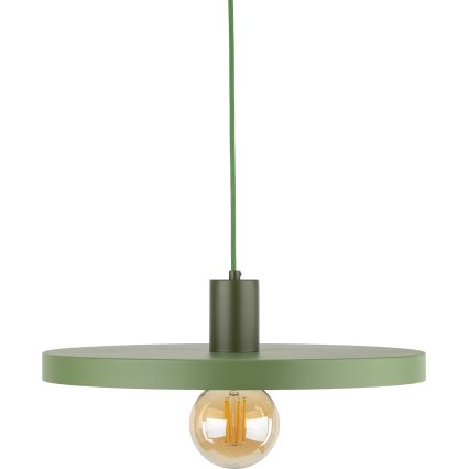 Lámpara colgante SILA 1xE27/15W/230V diá. 40 cm Verde
