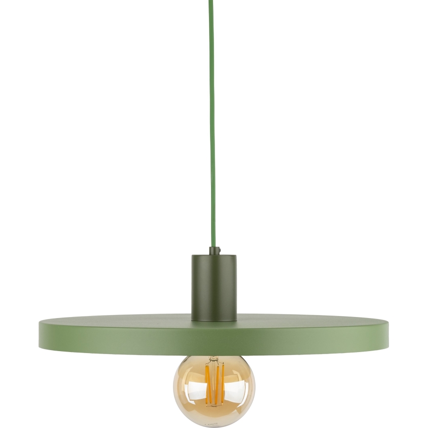 Lámpara colgante SILA 1xE27/15W/230V diá. 40 cm Verde