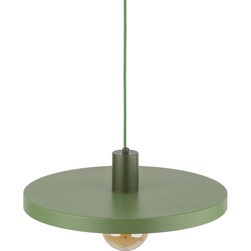 Lámpara colgante SILA 1xE27/15W/230V diá. 40 cm Verde
