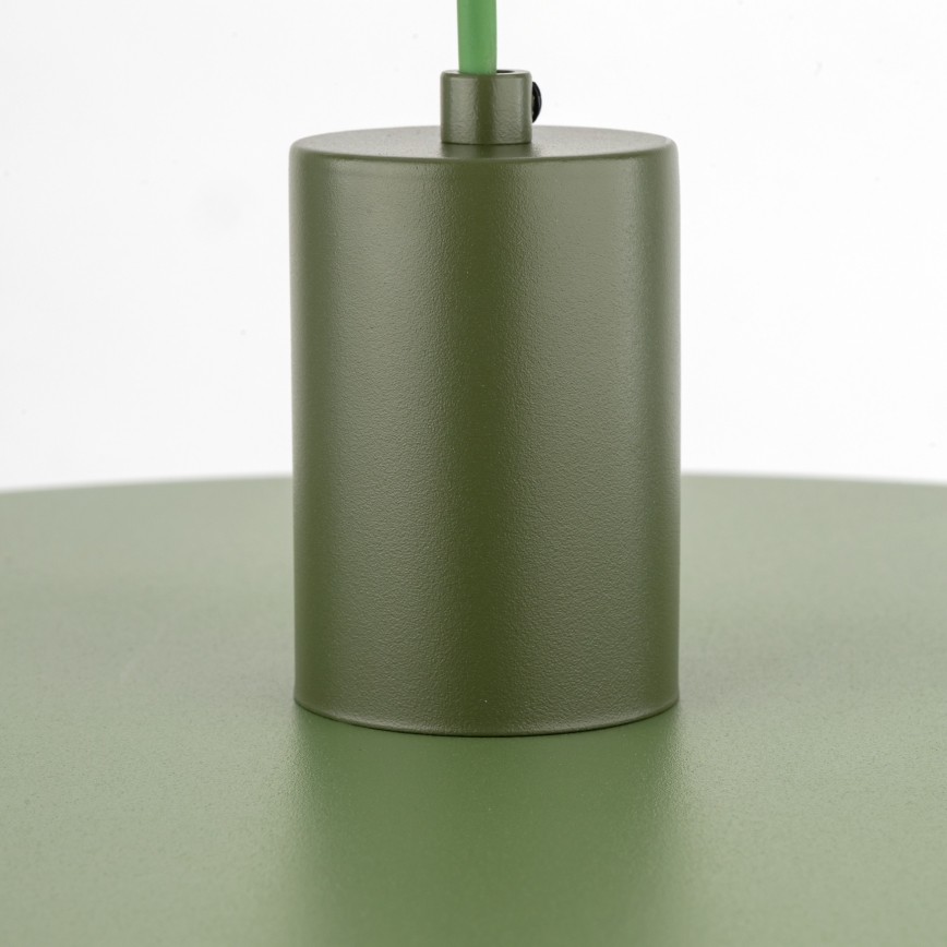 Lámpara colgante SILA 1xE27/15W/230V diá. 40 cm Verde