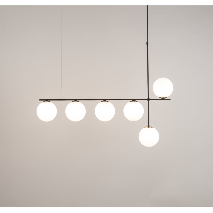 Lámpara colgante SILIA 6xG9/12W/230V negro