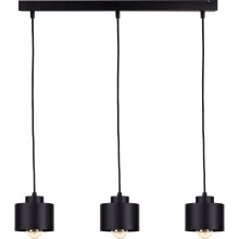 Lámpara colgante SIMPLY BLACK 3xE27/60W/230V