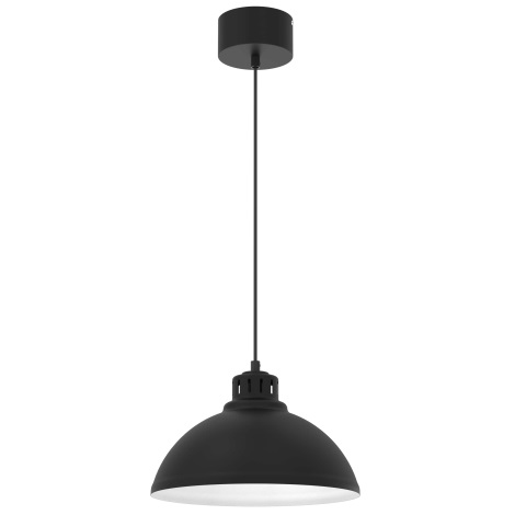 Lámpara colgante SINGLE 1xE27/60W/230V diá. 30 cm negro/blanco