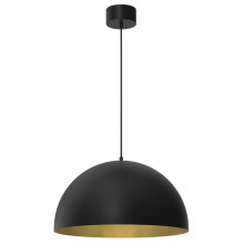 Lámpara colgante SINGLE 1xE27/60W/230V diá. 50 cm negro/dorado