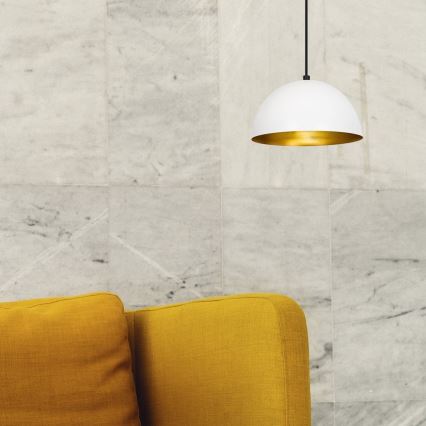 Lámpara colgante SIVANI 1xE27/40W/230V blanco