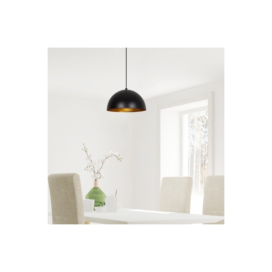 Lámpara colgante SIVANI 1xE27/40W/230V negro