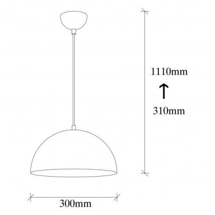 Lámpara colgante SIVANI 1xE27/40W/230V negro