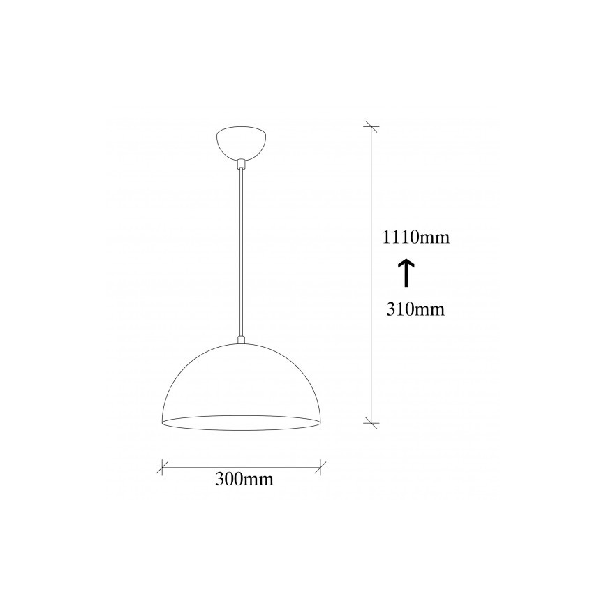 Lámpara colgante SIVANI 1xE27/40W/230V negro