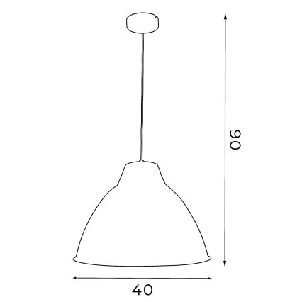 Lámpara colgante SKAL 1xE27/60W/230V