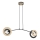 Lámpara colgante SKIVA 2xE27/15W/230V negro/beige