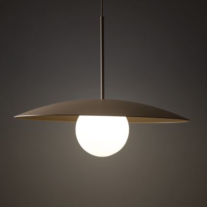 Lámpara colgante SLATE 1xE27/15W/230V diá. 65 cm beige