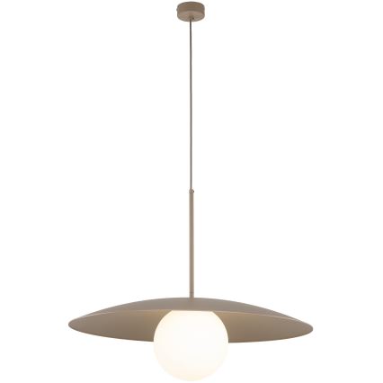 Lámpara colgante SLATE 1xE27/15W/230V diá. 65 cm beige