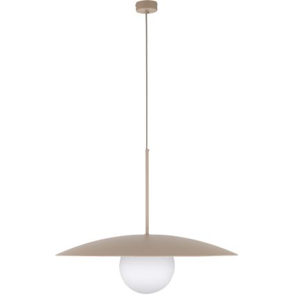 Lámpara colgante SLATE 1xE27/15W/230V diá. 65 cm beige