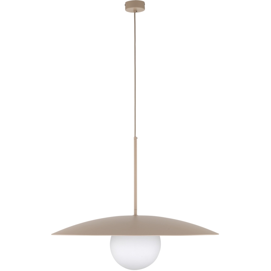Lámpara colgante SLATE 1xE27/15W/230V diá. 65 cm beige