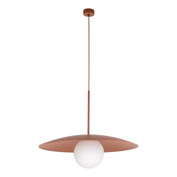 Lámpara colgante SLATE 1xE27/15W/230V diá. 65 cm color ladrillo