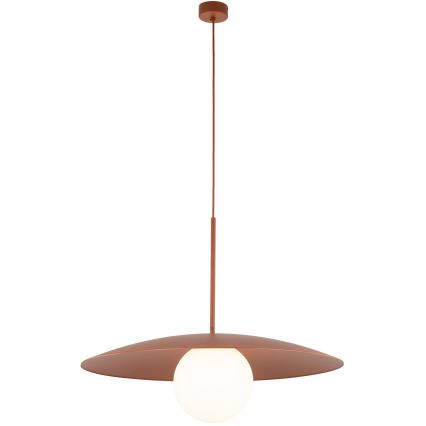 Lámpara colgante SLATE 1xE27/15W/230V diá. 65 cm color ladrillo