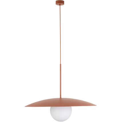 Lámpara colgante SLATE 1xE27/15W/230V diá. 65 cm color ladrillo
