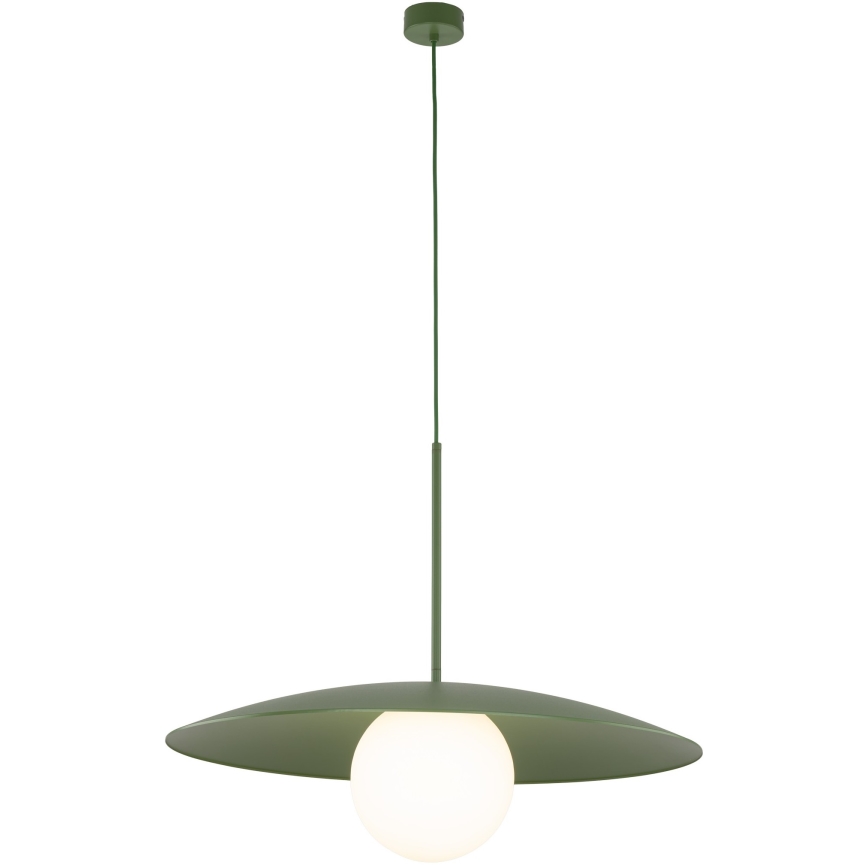 Lámpara colgante SLATE 1xE27/15W/230V diá. 65 cm Verde
