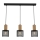 Lámpara colgante SOBRESA 3xE27/60W/230V negro/madera