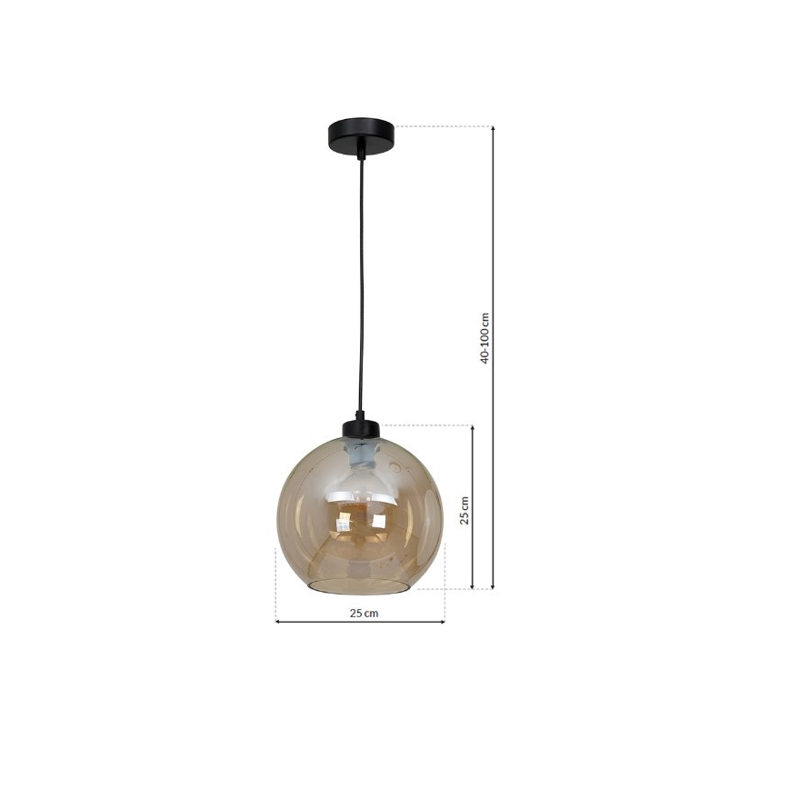 Lámpara Colgante SOFIA 1xE27/60W/230V marrón