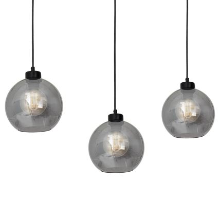 Lámpara Colgante SOFIA 3xE27/60W/230V negro