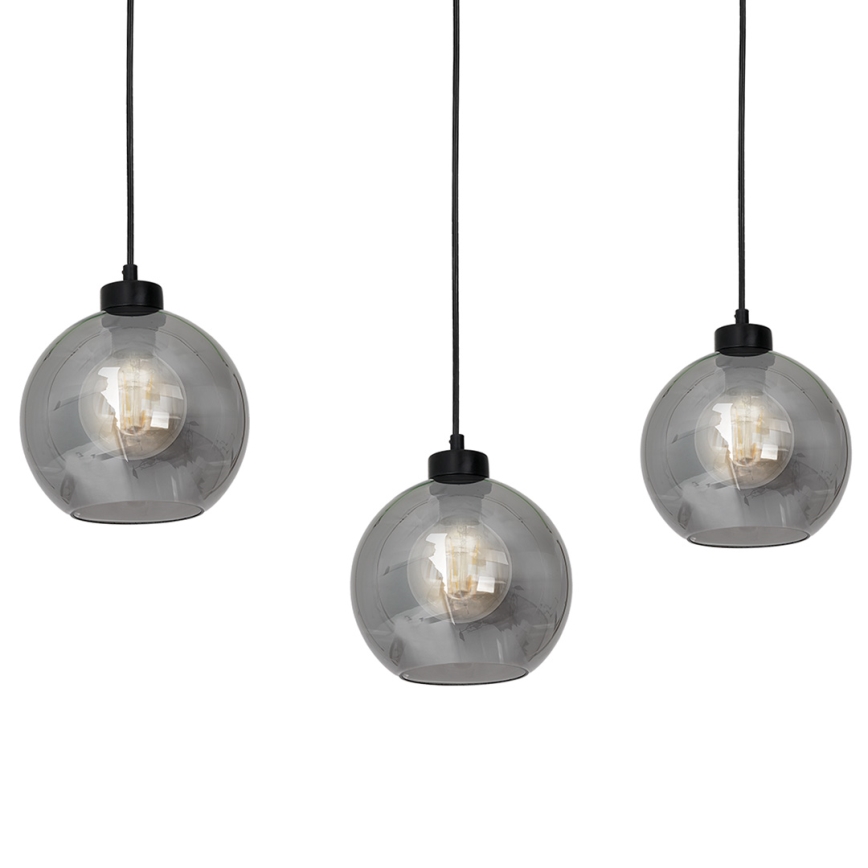 Lámpara Colgante SOFIA 3xE27/60W/230V negro