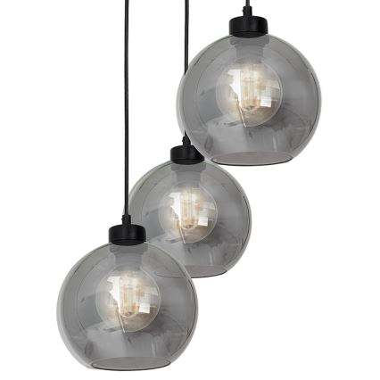 Lámpara Colgante SOFIA 3xE27/60W/230V negro