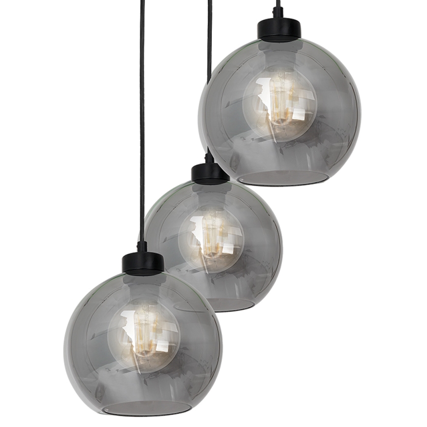 Lámpara Colgante SOFIA 3xE27/60W/230V negro
