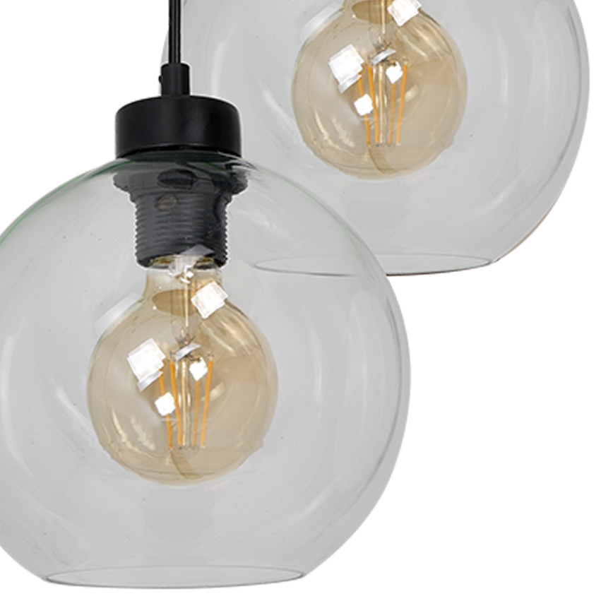 Lámpara Colgante SOFIA 3xE27/60W/230V transparente