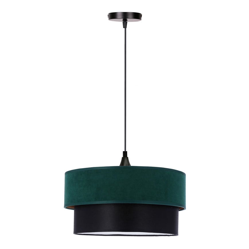 Lámpara colgante SOLANTO 1xE27/60W/230V Verde/negro