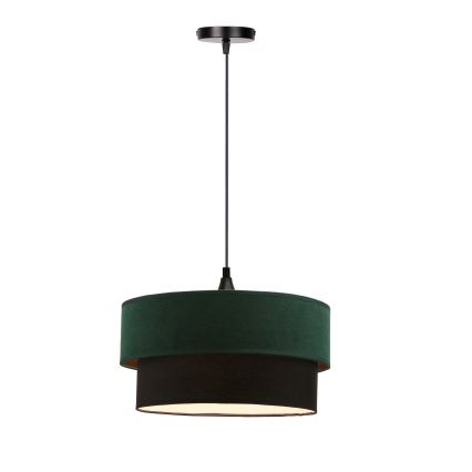 Lámpara colgante SOLANTO 1xE27/60W/230V Verde/negro